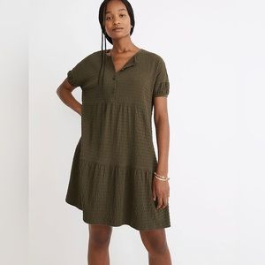 Madewell (Re)sourced Crinkle-Knit Tiered Mini Dress